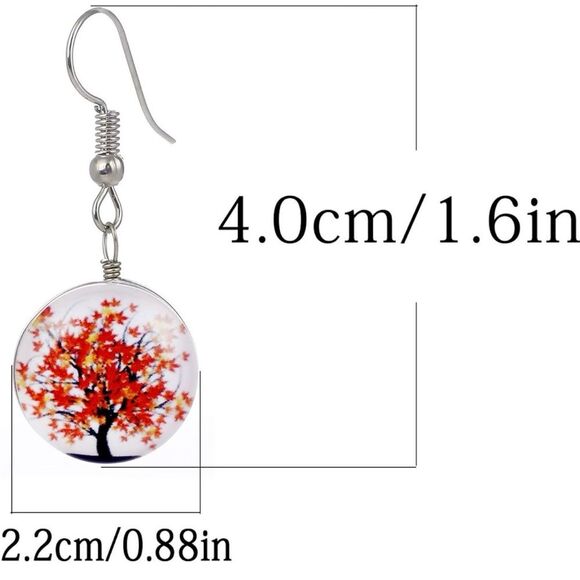 🔥BOGO Purple Tree Of Life Dangle Earrings - Picture 7 of 7